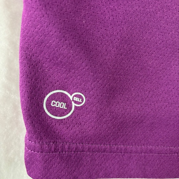 Puma, Polo Shirt, Purple, Logo on Front, Simbel on Back, 3 Button Collar, Size L - Picture 12 of 15